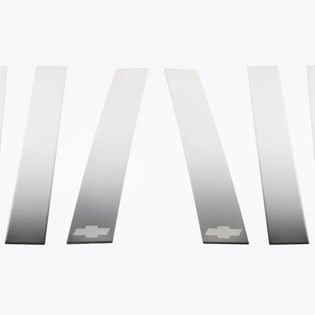 402671GM-1 – PUTCO Body Pillar Cover, Chevrolet Bow Tie Etching Stainless Steel 6 Piece